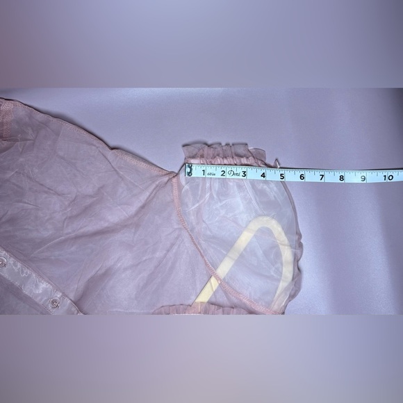 Pink Ruffled Mesh Top - Picture 5 of 6